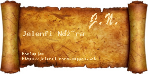 Jelenfi Nóra névjegykártya